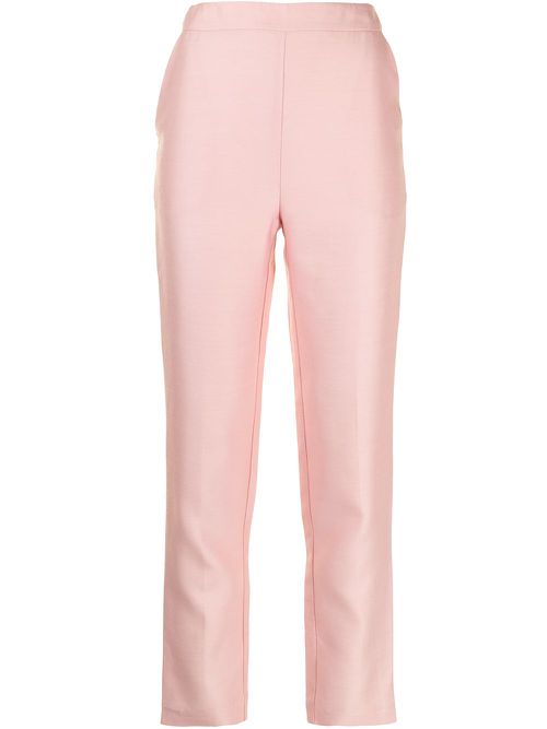 Non Chalant silk-blend trousers - Pink