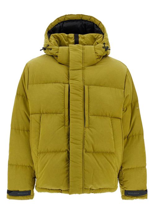 Woolrich Men's Short Ripstop Olmetex Down Top in Green | Size Medium | CMWOOUT036MRTD0085