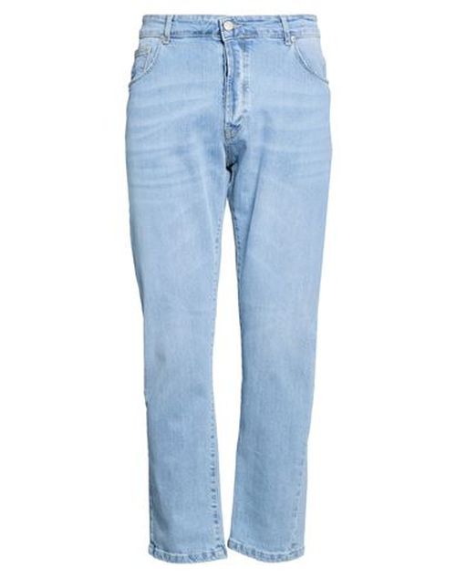 Man Jeans Blue Size 38 Cotton, Elastane