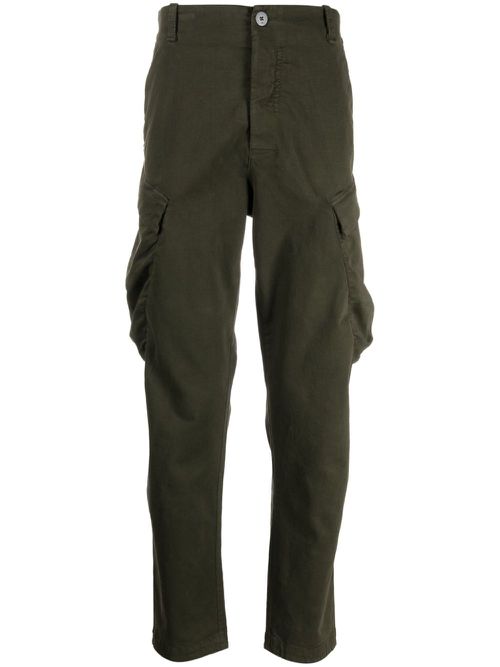 Cargo-pocket cotton-blend trousers - Green