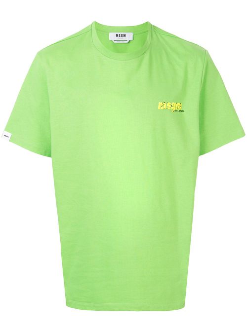 MSGM logo printed T-shirt - Green