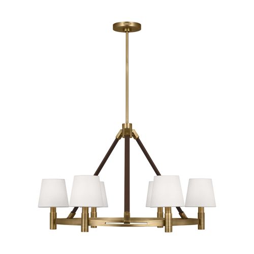 Time Worn Brass Chandelier from the Grayson Collection