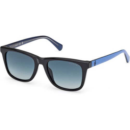 Guess Unisex Guess GU00227 01W Gafas de sol Inyectado Negro Azul Cuadrada Norma