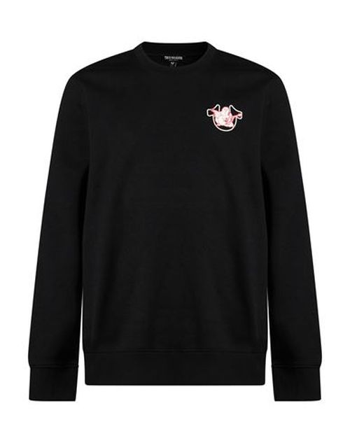 Man Sweatshirt Black Size M Cotton, Elastane