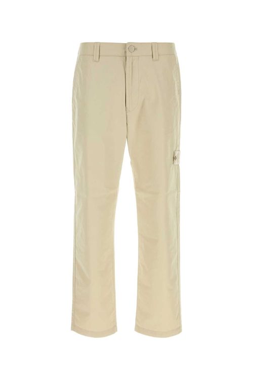 Cotton Cargo Chino Pants — Beige