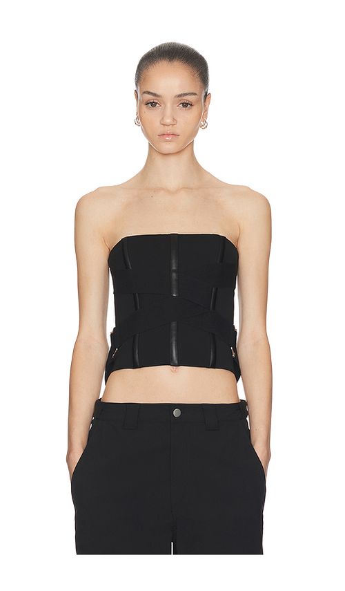 HAELO Interwoven Brace Top en Black. L. Also en M, S