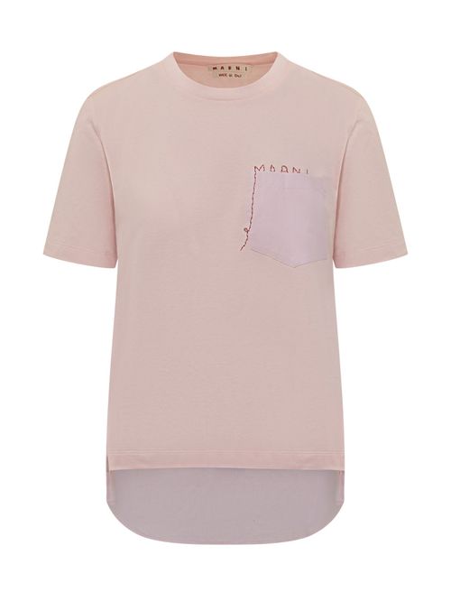Pink Logo Crew Neck T-Shirt
