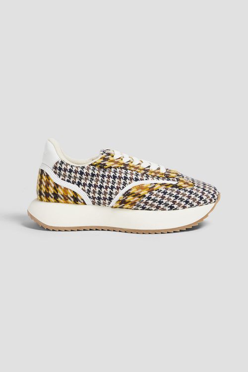 Kook houndstooth tweed sneakers - Brown - EU 38