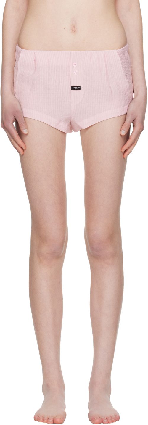 Beige Crinkled Tab Boxer Briefs