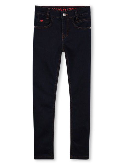 Logo-patch tapered jeans - Black