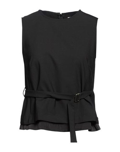 Woman Top Black Size 10 Polyester, Wool, Elastane