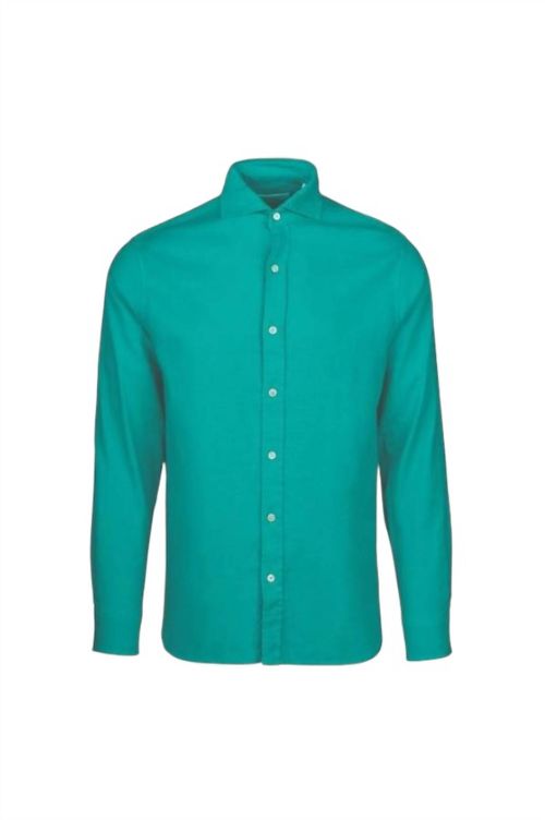 Men's Santorini Linen Sport Shirt In Cerulean