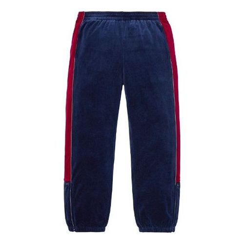 FW18 Velour Track Pant Navy Velvet Long Pants Casual Pants Unisex Navy Blue