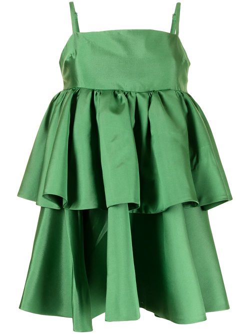 Conversation tiered mini dress - Green