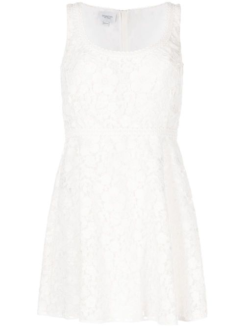 Sleeveless lace mini dress - White