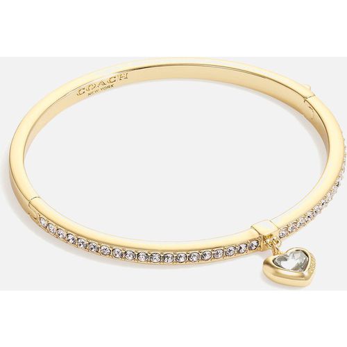 Coach Heart Gold Tone Charm Bangle