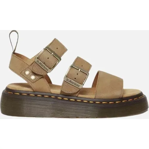 Dr Martens Women's Gryphon Quad Tumbled Nubuck - Savannah Tan - Brown - Size: 4