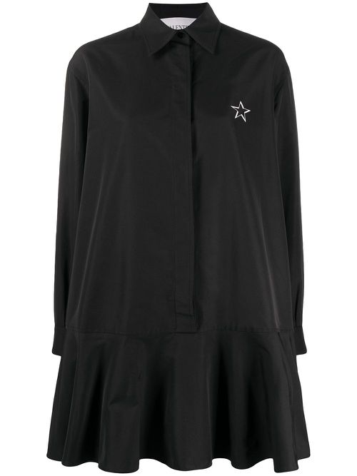 VLTNSTAR print shirt-dress - Black