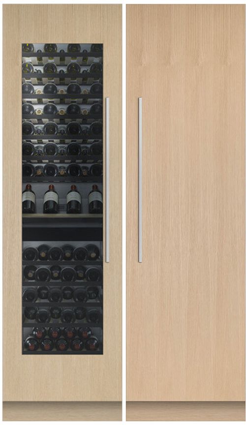 Fisher & Paykel Column Set with 24" Refrigerator and 24" Wine Cooler Panel Ready FPWINEFRIGSET