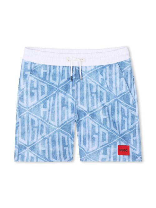Logo-print swim shorts - Blue