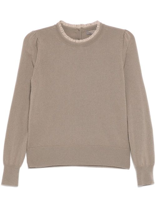 Woven Ruffle sweater - Brown