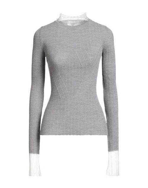 Woman Turtleneck Grey Size S Virgin Wool, Polyamide