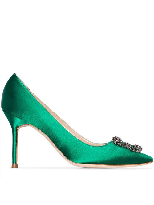 Green hangisi 90 satin pumps
