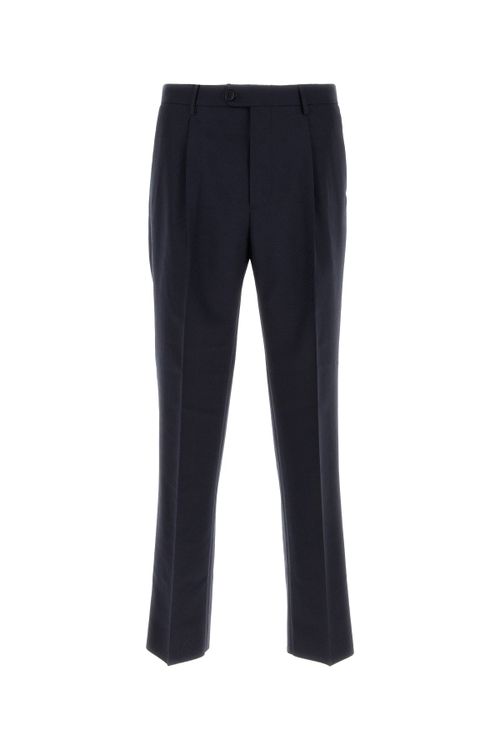 Flat-Front Trousers — Navy