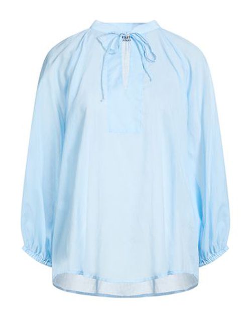 Woman Top Sky blue Size 8 Cotton, Silk