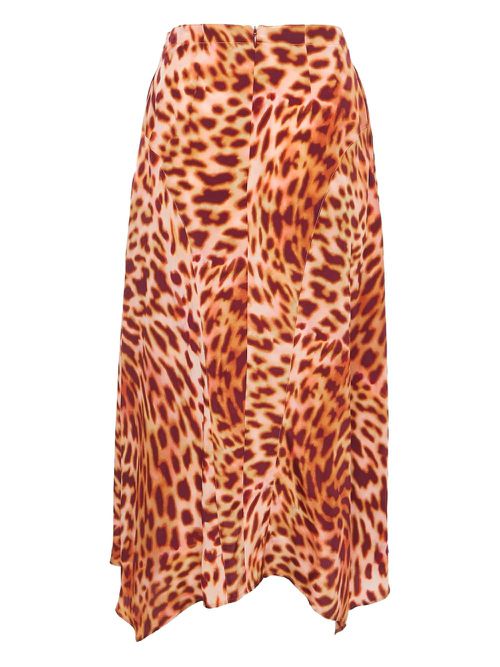 Leopard-print midi skirt - Pink