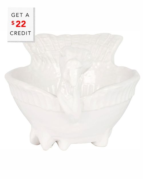 Pietra Tacchino Figural Deep Serving Bowl With $22 Credit
