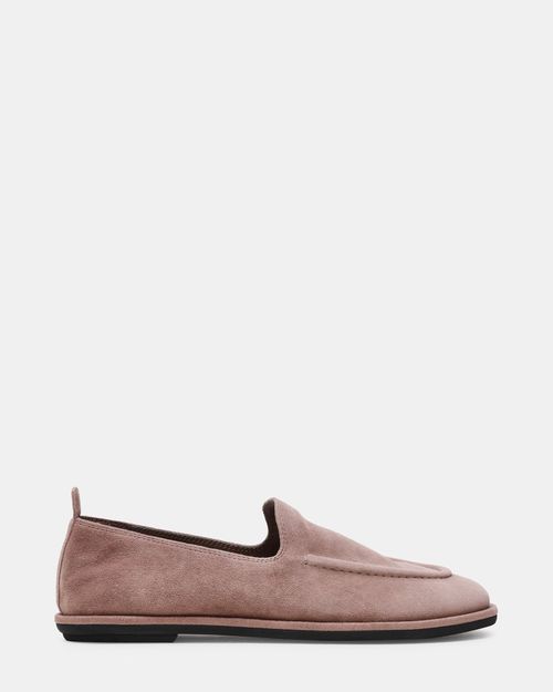 Steve Madden Women's Safra Loafers - Taupe Suede - - Leather