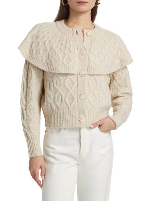 Domino Cardigan In Oat