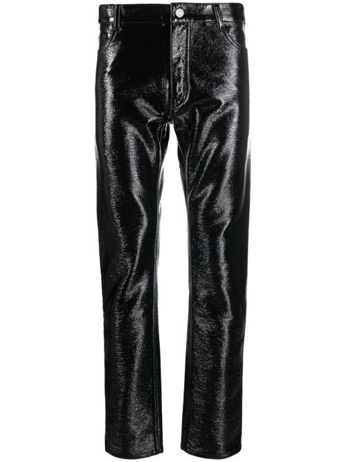 High-shine skinny trousers - Black