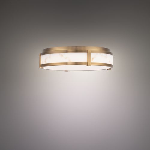 Aged Brass LED Flush Mount from the Constantine Collection