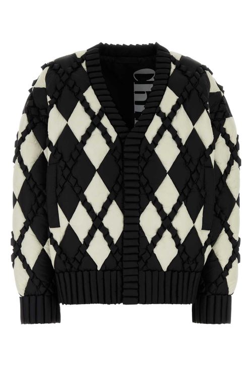 Quilted Nylon Down Jacket — Black