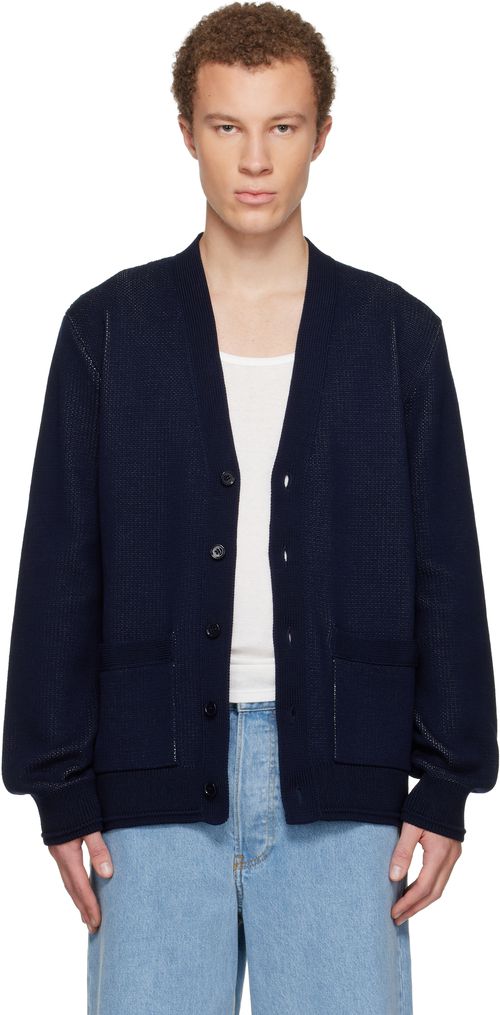 Navy V-Neck Cardigan
