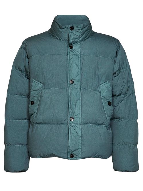 Crinkle Reps Recycled Nylon Down Jacket — Green