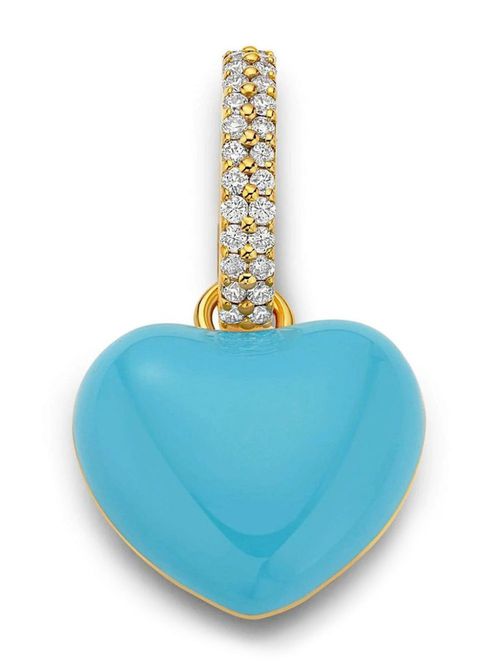 20kt gold heart diamond pendant