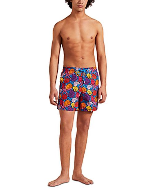Moorea Noumea Sea Shells Print 5 Swim Trunks
