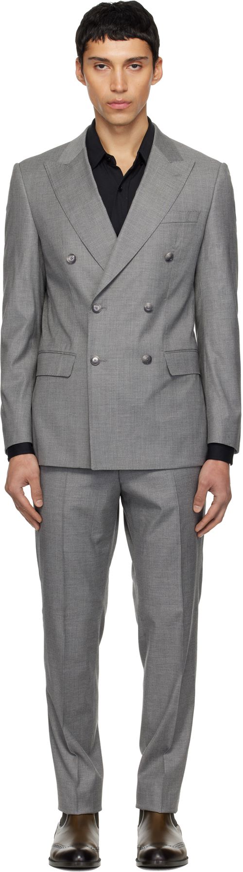 Gray Houndstooth Suit