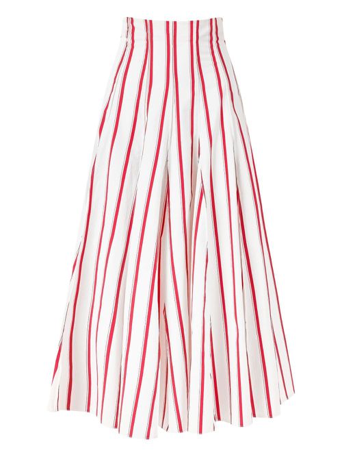 Cotton midi skirt - White