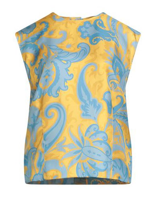 Woman Top Yellow Size 4 Silk