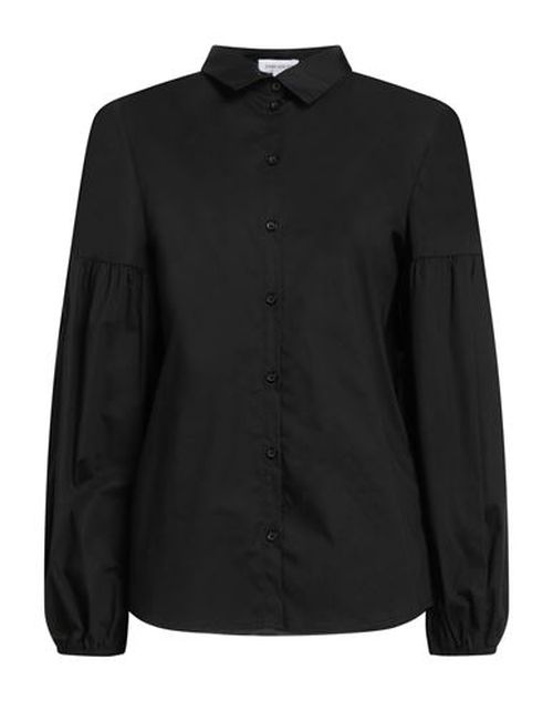 Woman Shirt Black Size 4 Cotton, Elastane