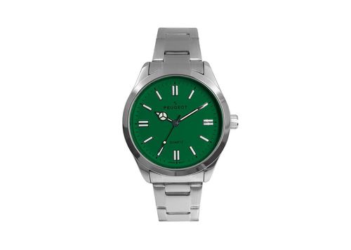 Women's 36mm Sport Watch with Green Dial and Stainless Steel Bracelet