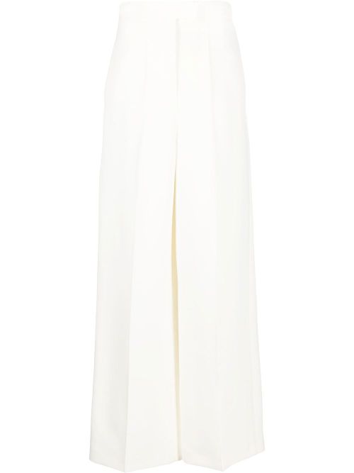 Tailored wide-leg trousers - White
