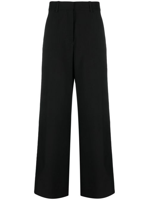 High-waisted wide-leg trousers - Black