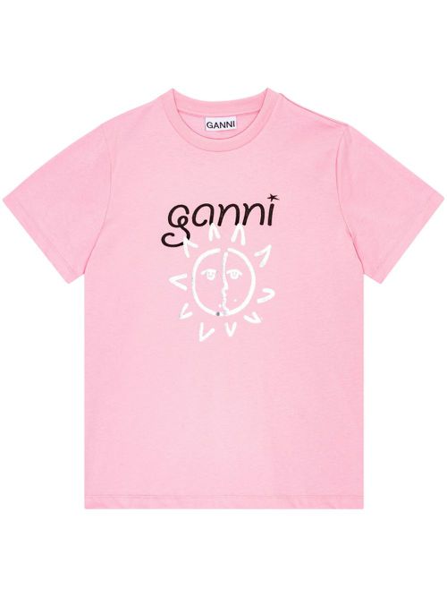 Logo-print organic cotton T-shirt - Pink