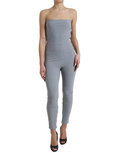 Strapless Bodycon Bodysuit — Gray