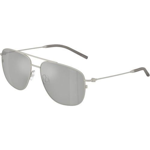 Moncler Unisex Moncler ME4004 ALUMNI 10048V Sunglasses Steel Silver Grey Pilot Mirror